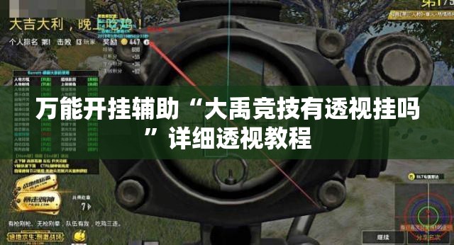 万能开挂辅助“大禹竞技有透视挂吗”详细透视教程