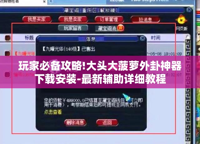 玩家必备攻略!大头大菠萝外卦神器下载安装-最新辅助详细教程 玩家必备攻略!大头大菠萝外卦神器下载安装-最新辅助详细教程