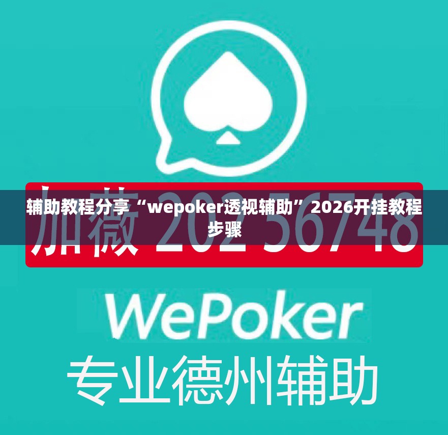 辅助教程分享“wepoker透视辅助	”2026开挂教程步骤