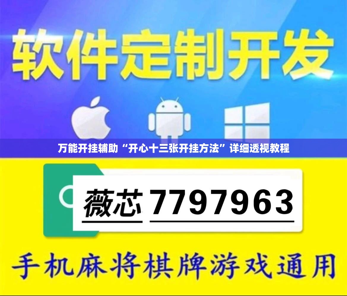 万能开挂辅助“开心十三张开挂方法”详细透视教程