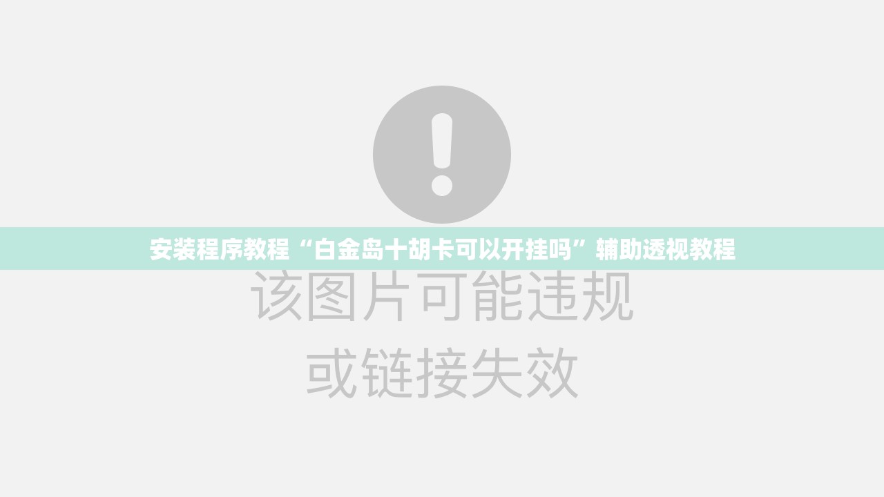 安装程序教程“白金岛十胡卡可以开挂吗”辅助透视教程