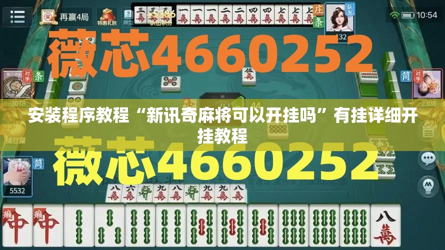 安装程序教程“新讯奇麻将可以开挂吗”有挂详细开挂教程