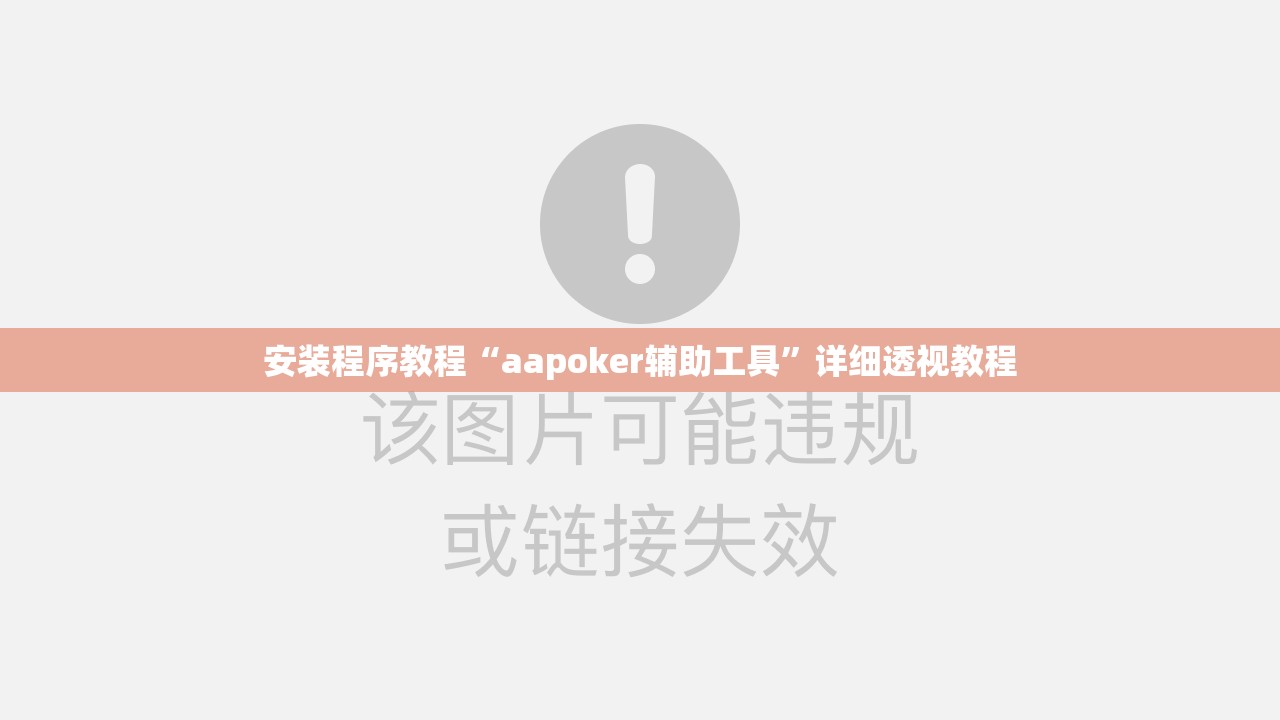 安装程序教程“aapoker辅助工具”详细透视教程