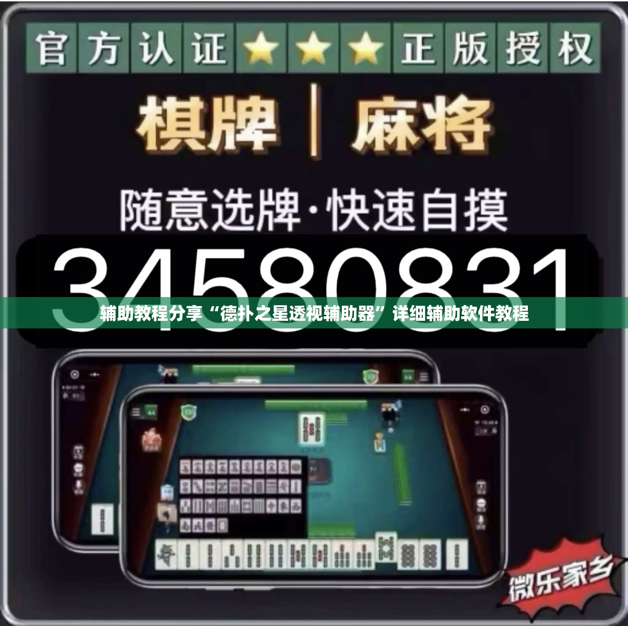 辅助教程分享“德扑之星透视辅助器”详细辅助软件教程