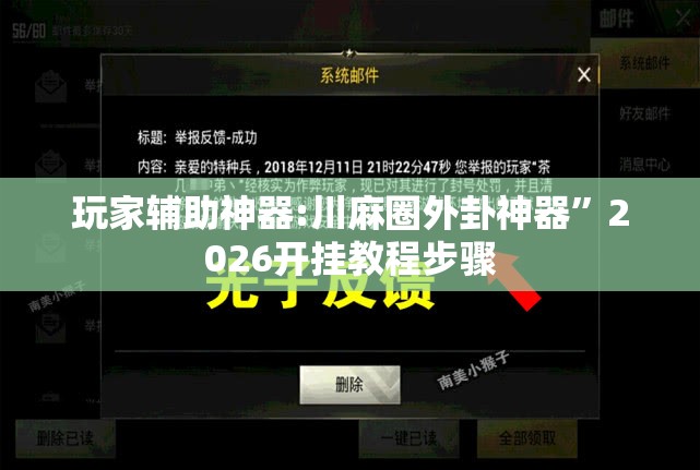 玩家辅助神器:川麻圈外卦神器	”2026开挂教程步骤