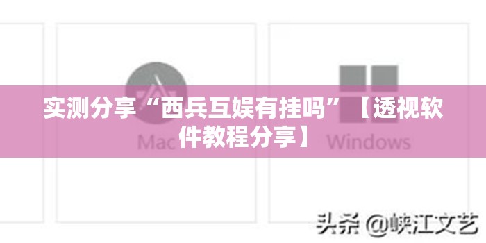 实测分享“西兵互娱有挂吗	”【透视软件教程分享】