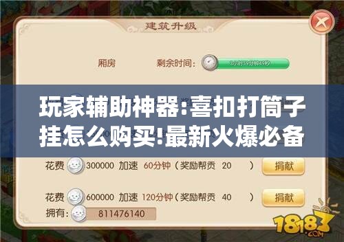 玩家辅助神器:喜扣打筒子挂怎么购买!最新火爆必备系统