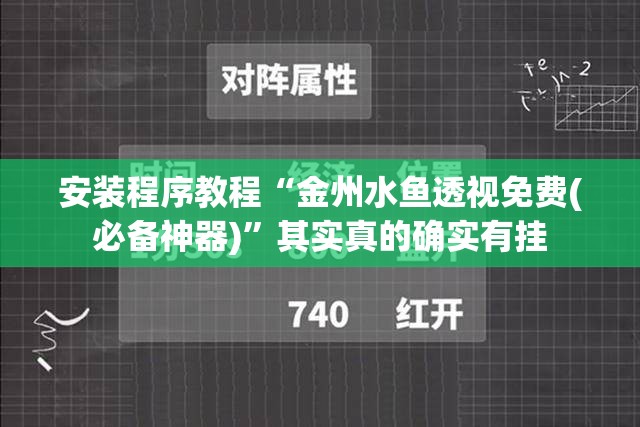 安装程序教程“金州水鱼透视免费(必备神器)”其实真的确实有挂