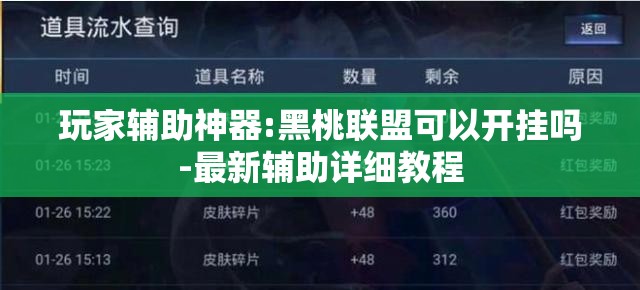 玩家辅助神器:黑桃联盟可以开挂吗-最新辅助详细教程