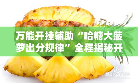 万能开挂辅助“哈糖大菠萝出分规律	”全程揭秘开挂教程