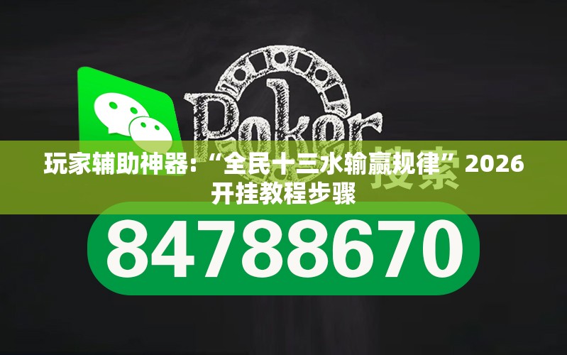 玩家辅助神器:“全民十三水输赢规律”2026开挂教程步骤